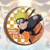 Insignia de cristal roto con láser de Naruto de 58 cm, periférica bidimensional, insignia de dibujos animados de anime con estrella, venta al por mayor