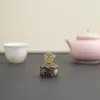 Bolsa de la Suerte Quemador de Incienso de Aleación Mascota de Té Lindo Soporte de Incienso de Resina Hogar Dormitorio Fragancia Duradera Quemador de Aromaterapia de Osmanthus
