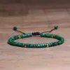 Pulsera tejida con cuentas de Piedra de Emperador, Exquisita Pulsera de Moda para Dama, Pulsera Ajustable de Piedra Natural