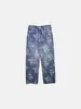 Pantalones Rectos de Pierna Ancha para Mujer, Estilo Retro Americano, Cintura Alta, Sueltos, Adelgazantes, Jeans Florales Casuales