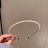 Diadema de Perlas para Mujer, Estilo Celebridad de Internet, Diadema con Flequillo de Perlas, Versátil para Salir, Pasador Estilo Princesa de Corona Alta, Goma para el Cabello al por Mayor
