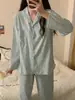2026 Nuevo Pijama Dulce Estilo Ins para Mujer Primavera y Otoño Manga Larga Estilo Coreano Fresco Floral Conjunto de Ropa para el Hogar