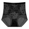 Pantaletas Jacquard Sin Costuras de Cintura Alta Antibacterianas de 10A para Mujer con Refuerzo de Seda y Encaje Transpirable Levanta Glúteos para Mujer