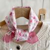 Pañuelo cuadrado pequeño versátil floral retro japonés de algodón y lino para mujer, pañuelo decorativo de moda de primavera y verano, envoltura fina para el cuello