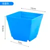 Vaso de Plástico Colorido para Suculentas Vaso para Mudas Vaso Pequeno para Suculentas Vaso Quadrado Pequeno Bandeja Cor Quadrado Grande Quadrado Preto