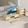 Elevador de escritorio de computadora con cajones para almacenamiento de oficina, soporte de monitor de escritorio y base elevada