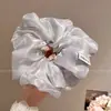 Goma para el pelo de encaje con perlas artificiales estilo coreano para mujer, nuevo modelo 2026, elástico versátil para el pelo, dulce accesorio para el cabello