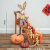 Decoración de Ventana de Exhibición de Paisaje Tema de Cosecha Maíz Caqui Calabaza Ajo Cadena Colgante Otoño Cosecha Jardín de Infancia Creación de Anillos