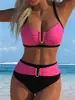 Bikini de dos piezas de verano 2027 Europeo y Americano para Mujer Impreso de Comercio Exterior Sexy Impreso Traje de Baño para Vacaciones en la Playa