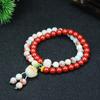 Pulseira Cinnabar da Moda para Mulheres Bodhi de Areia Imperial Natural Pulseira de Patinha de Gato Ins Areia Roxa Fofa Portátil Versátil