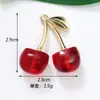 Acessórios para joias diy cereja de cristal acrílico liga de metal tridimensional doce pingente brincos colar bolsa de joias acessórios