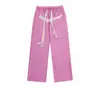 OreetaMarca de Moda Americana de Calle Pantalones Deportivos Casuales con Estampado de Letras para Hombres y Mujeres Pierna Ancha Holgada Pantalones Deportivos de Calle