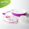 Youyue lonchera con compartimentos en forma de huevo, lonchera para calentar en microondas, lonchera para estudiantes con cuatro compartimentos, lonchera de plástico al por mayor