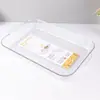 Placa de fruta PET transparente criativa sala de estar multi-função mesa de chá bandeja de cozinha placa de cozinha doméstica lanche plástico prato de frutas
