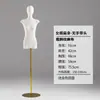 Mannequin Feminino de Meio Corpo com Cobertura de Tecido, Adereço de Exibição com Membros Móveis para Vitrine de Loja de Roupas