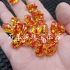 Contas de Âmbar Sintético em Forma de Gota Flor Vermelha Âmbar com Furo Contas Artesanais para Pulseira DIY Acessórios de Joia Venda por Atacado