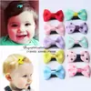 Moño Hecho a Mano Accesorios para el Cabello de Niños Pasador para Bebé Pasador para Bebé Pinza Lateral para Niñas