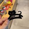 Pinza mediana para el pelo con diseño de gato y ácido acético de estilo coreano, con diseño de dibujos animados de moda para niña dulce, pinza para el pelo con forma de tiburón