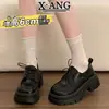Zapatos Pequeños de Cuero Genuino Estilo Británico, Mocasines con Suela Gruesa para Aumentar la Altura, Nuevo Estilo Primavera 2026, Zapatos de Salón Mary Jane con Tacón Grueso para Mujer