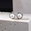 Yuebao Joyería Perla de Agua Dulce Natural Plata de Ley S925 Flor de Loto Estilo Chino Lujo Ligero Gama Alta Otoño e Invierno Colgante Anillo Pendientes