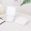 Espejo pequeño con tapa abatible, espejo de maquillaje plegable simple de doble cara, espejo de escritorio para niñas, espejo de bolsillo fresco y portátil