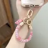 Cable de teléfono, correa para teléfono móvil, cordón de cristal, colgante pequeño, decoración de accesorio para teléfono, correa para teléfono móvil, correa antipérdida, cordón de silicona