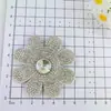Flor 3D de Pedrería Brillante Flor Completa de Pedrería Tela No Tejida Pedrería Hotfix Flor de Pedrería Accesorios Decoración para Ropa Sombrero Material DIY Accesorios para Ropa