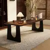 Escritorio Grande de Madera Maciza, Escritorio Largo para Computadora Estilo Sala de Estar, Banco de Trabajo Estilo Antiguo, Escritorio de Escritorio para Hogar, Dormitorio, Escritura