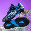 Nuevos zapatos de fútbol de velcro transfronterizos para niños de primaria, zapatos deportivos de entrenamiento y competición para niños y niñas, zapatos con tacos TF