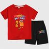Blocos de Construção Digitais Roupa Infantil Manga Curta Shorts Conjunto Verão Meninos Numberblocks Desenho Animado Estampado Roupa Infantil