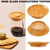 Topper para Taça de Vinho Amazon Charcutaria Tábua Deli para Taça de Vinho Porta-Copos de Madeira para Taça de Vinho Tinto