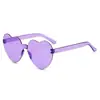 Gafas de sol con forma de corazón de colores de moda para mujer, sentido de alta gama 2024, dulce chica para salir a la calle, gafas de sol con protección UV, color caramelo