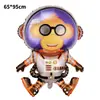 Tema de Anime Cumpleaños Infantil Astronauta Nave Espacial Cohete Globo de Película de Aluminio Diseño de Ciencia Ficción Globo Decorativo