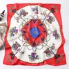 Novo Lenço de Seda Estampado Primavera Verão Fino Decorativo Protetor Solar Pequeno Quadrado Outono Inverno Lenço Quente Lenço Profissional Pequeno