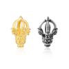 Plata de Ley S925 Estilo Retro Tibetano Wen Jugar Vajra Mazo Discípulo Cuentas Accesorios Pulsera de Cuentas Tejida a Mano Accesorios de Acabado