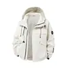 Chaqueta deportiva casual versátil de una sola capa para hombre, para exteriores, con capucha, impermeable, en stock para ventas transfronterizas