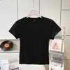 Camiseta Básica de Verão Versátil Slim-Fit Feminina Gola Redonda Manga Curta, Valoriza o Corpo e Estilosa, Estilo Hot Girl 12203