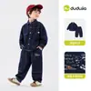 Celebrando el Día Nacional 1 Pieza 10% de descuento Colección de Conjuntos Conjunto Infantil Dudu Sudadera y Pantalones de Otoño para Niños