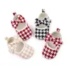 Zapatos para bebés y niños pequeños Directo de Fábrica zapatos para bebés de interior lazo Cuadros zapatos de princesa zapatos para bebés BHX3161