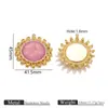 Colgante de Acero Inoxidable Colgante de Moda Estilo Palacio Retro Cara de Girasol Moen Chapado en Oro Accesorios para Joyería DIY