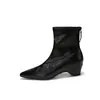 Botas elásticas ajustadas de punta fina y con plataforma para mujer, nuevas y versátiles para otoño e invierno 2026, cómodas, de media pantorrilla para el trabajo