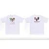 2026 Nova Marca da Moda Cabeça de Macaco Resistente Manga Curta Caimento Solto Camiseta para Casal Estudante para Homens e Mulheres