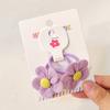 Faixa de cabelo flor dopamina corda de cabelo acessórios de cabelo infantis elástico conjunto de 2 peças doce não machuca o cabelo bolas para rabo de cavalo corda de cabelo