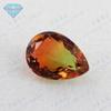 Huagang Gem Pêra Em Forma De Melancia Sintética Turmalina Pedra Nua Atacado Em Forma De Gota Em Forma De Cor Anelado Face Artificial BX02