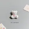 Gravata Borboleta de Cor Sólida Brilhante Urso Acessórios de Resina Buraco de Cola Creme Chaveiro de Sapato Pingente Grampo de Cabelo Caneta com Contas Material