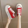 Zapatos de Lona Blancos con Grulla de Almohada para Mujer 2026 Nuevo Verano Persona Baja Casual Versátiles Zapatos Blancos Talla 34 Deportivos Suela Gruesa Aumentar