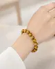 Olho de Tigre Dourado Olho de Tigre Amarelo Pulseira Cristais Donghai Dropshipping Venda Quente Anel Liso Design DIY Contas Soltas