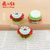 Pastel Hamburguesa Queso Tocino Garra de Gato Juguete de Comida Pegamento de Crema Resina Accesorios Decoración Colgante Funda de Teléfono