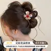 Presilha de Cabelo Flor de Acetato de Tamanho Médio para Mulheres com Cabelo Fino, Acessório de Cabelo de Alto Padrão para a Parte de Trás da Cabeça, Presilha de Tubarão para Penteados Presos