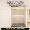 Divisória de Vidro para Banheiro Moldura Estreita Minimalista Box de Banho Separação Seco e Úmido Porta de Banheiro Fornecimento Direto do Fabricante